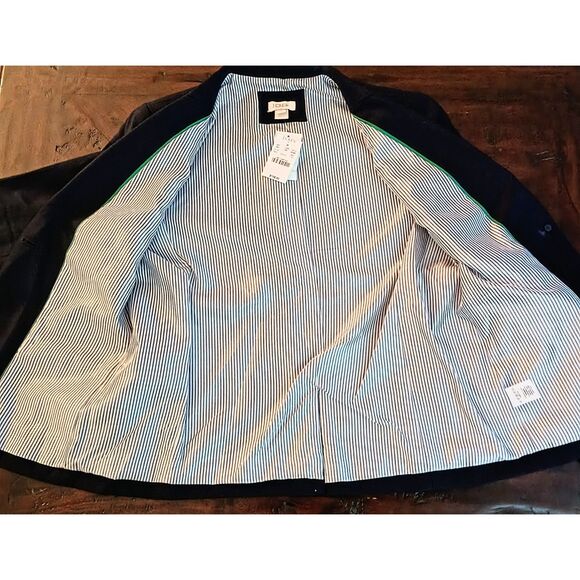 J.Crew Navy Wool Blazer Gold Buttons Lined Women’s - Size 10 - Picture 9 of 12